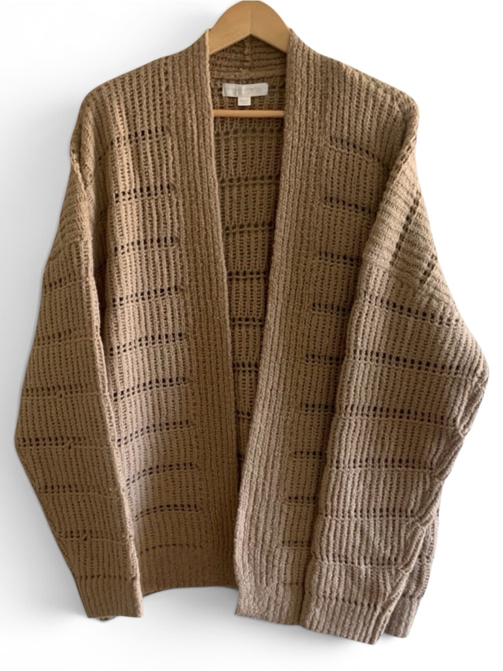 NEW Spiritual Gangster Cassey Wool Blend Open Crochet Cardigan Oatmeal Small - Picture 10 of 16